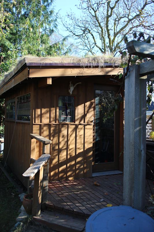 Garden Shed with Sod Roof